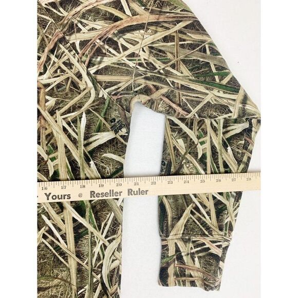 Cabela's Camo Hoodie Sweatshirt Medium Hunting Outdoorsman Woodlands Fishing - Picture 7 of 8